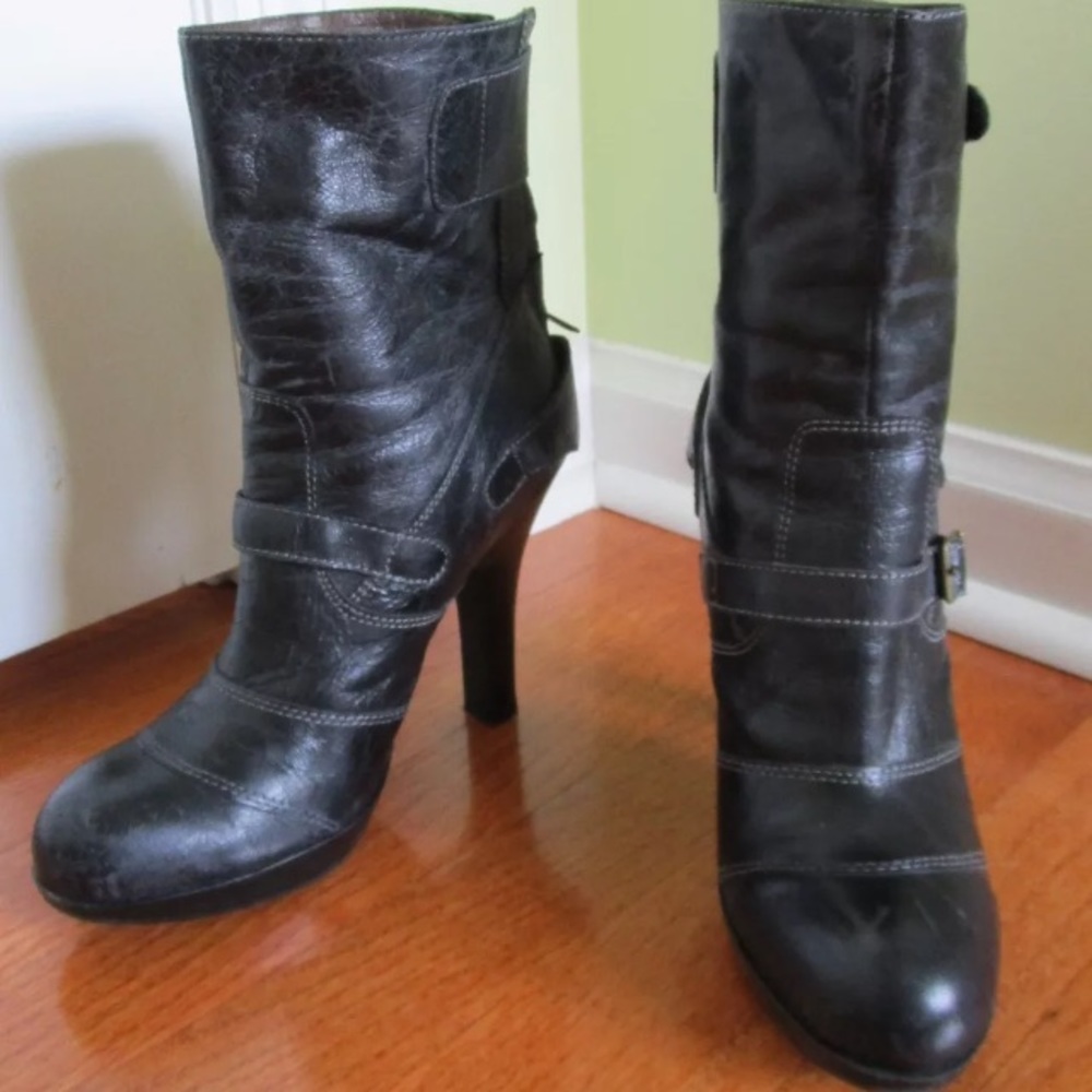 Sam Edelman Buckle Booties Size 6.5 heel 4.5 ins